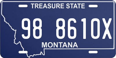 MT license plate 988610X