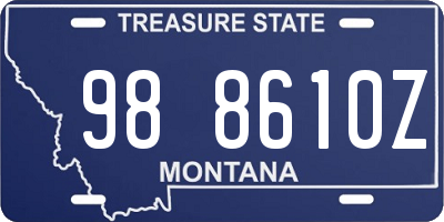 MT license plate 988610Z