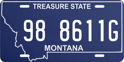 MT license plate 988611G
