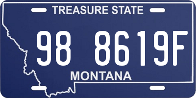 MT license plate 988619F