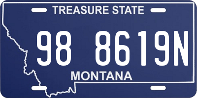 MT license plate 988619N