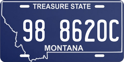 MT license plate 988620C