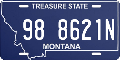 MT license plate 988621N