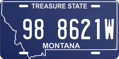 MT license plate 988621W