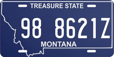 MT license plate 988621Z