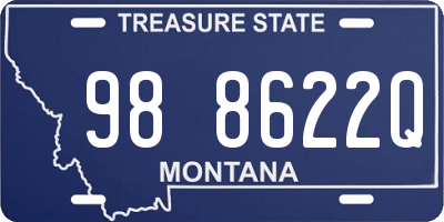 MT license plate 988622Q