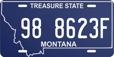 MT license plate 988623F