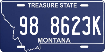 MT license plate 988623K