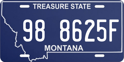 MT license plate 988625F