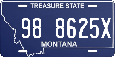 MT license plate 988625X