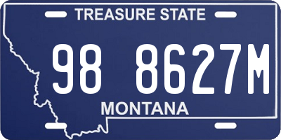 MT license plate 988627M