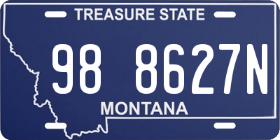 MT license plate 988627N