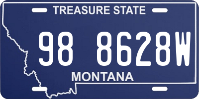 MT license plate 988628W