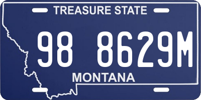 MT license plate 988629M