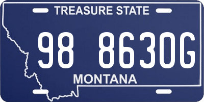 MT license plate 988630G