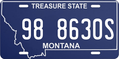 MT license plate 988630S