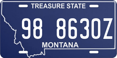 MT license plate 988630Z