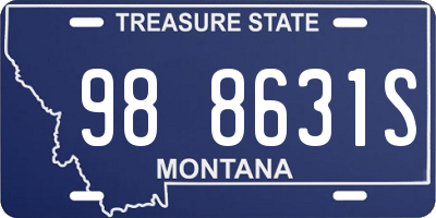 MT license plate 988631S