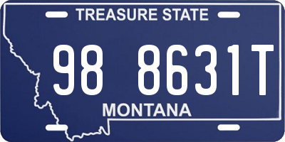 MT license plate 988631T