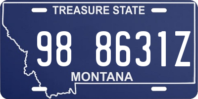 MT license plate 988631Z