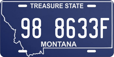 MT license plate 988633F