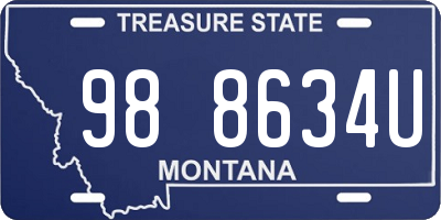 MT license plate 988634U