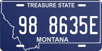 MT license plate 988635E