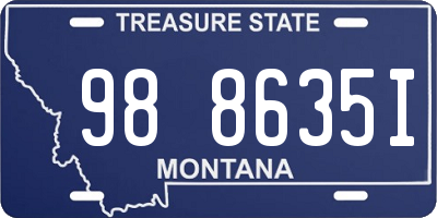 MT license plate 988635I