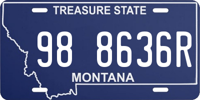 MT license plate 988636R