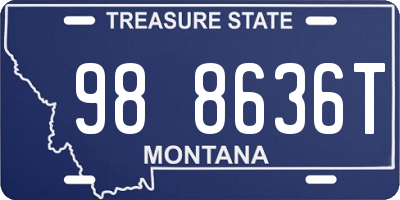 MT license plate 988636T