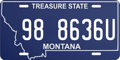 MT license plate 988636U