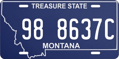 MT license plate 988637C