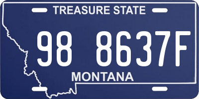 MT license plate 988637F