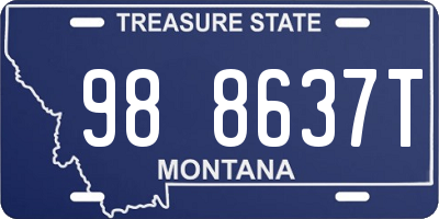 MT license plate 988637T