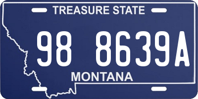 MT license plate 988639A