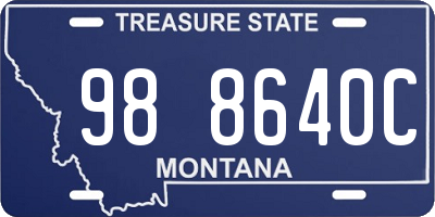 MT license plate 988640C