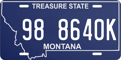 MT license plate 988640K