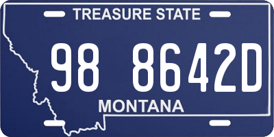 MT license plate 988642D