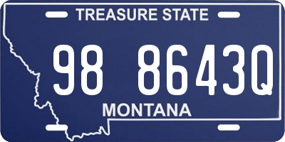 MT license plate 988643Q