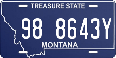 MT license plate 988643Y