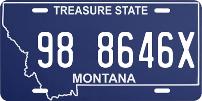 MT license plate 988646X