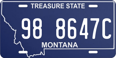 MT license plate 988647C