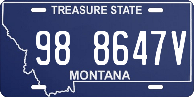 MT license plate 988647V