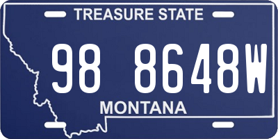 MT license plate 988648W