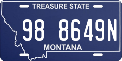 MT license plate 988649N