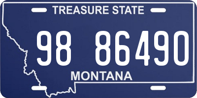 MT license plate 988649O