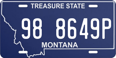 MT license plate 988649P