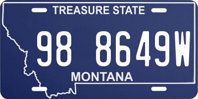 MT license plate 988649W