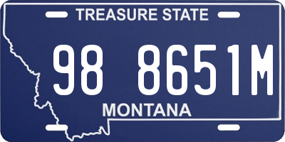 MT license plate 988651M