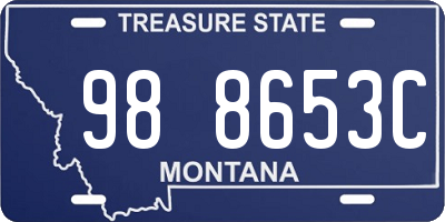 MT license plate 988653C